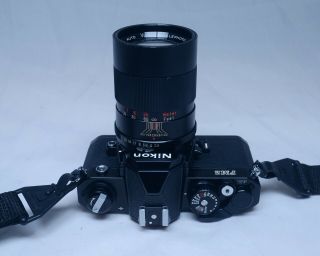 NIKON FM2 Vintage SLR 35mm Film Camera Vivitar Telephoto 135mm f/2.  8 Lens Japan 4