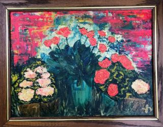 Vintage Oil Painting - Roses
