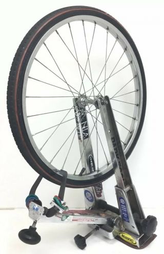 Rare Vintage 20 " X 1/4 ",  3/8 " Bicycle Chrome Front Wheel W/ Carsile Tire - Bike