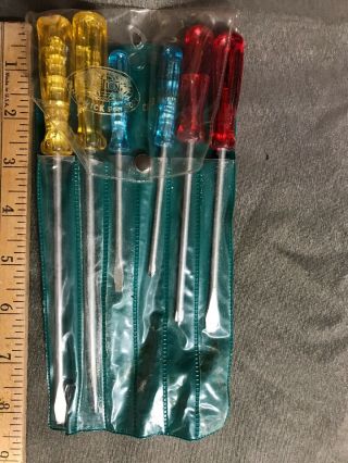 Vintage Advertising Action 6 - Screwdriver Tools Set - Cheswick Pa - Made In Italy