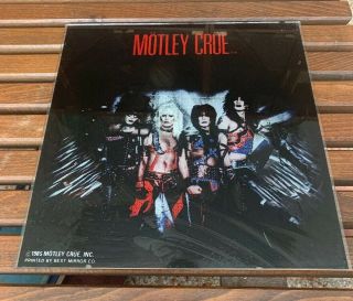 Vintage Carnival Fair Glass Mirror Prize 12x 12 Motley Crue 1985 Too Young Fall