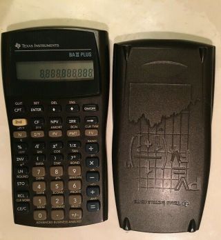Vintage Texas Instruments Ba Ii Plus Business Calculator Financial - Rare