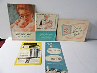 Various Vintage Baby Books From 1950 