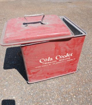 Vintage Cola Cooler Metal Insulated Cooler 5