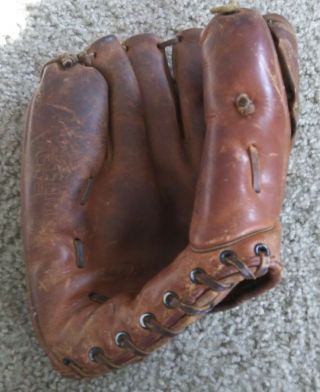Vintage Jc Higgins Baseball Glove Professional Model Patent Date 1941