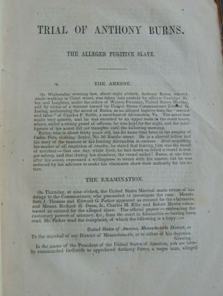 c.  1854 THE BOSTON SLAVE RIOT AND TRIAL OF ANTHONY BURNS - SLAVERY 4