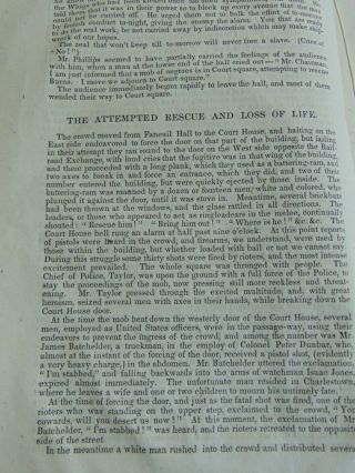c.  1854 THE BOSTON SLAVE RIOT AND TRIAL OF ANTHONY BURNS - SLAVERY 5