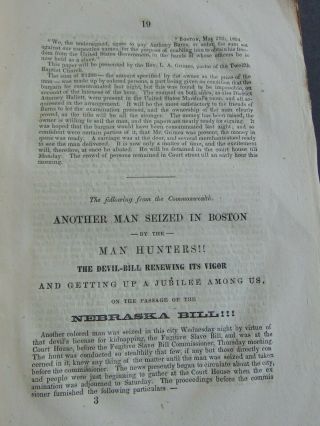 c.  1854 THE BOSTON SLAVE RIOT AND TRIAL OF ANTHONY BURNS - SLAVERY 8