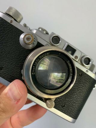Leica Leitz lllb With 5cm f2 Summar lens Vintage German Rangefinder Camera 10