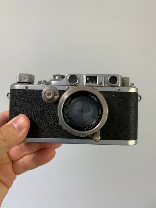 Leica Leitz Lllb With 5cm F2 Summar Lens Vintage German Rangefinder Camera