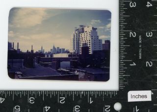 NYC skyline - Vintage color snapshot photo York City 1960 Ansco Printon 2