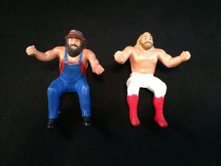 Vintage 1985 Wwf Hillbilly Jim & Big John Stud Thumb Wrestlers