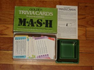 Vintage 1984 Mash Golden Trivia Cards Mash Edition Game 4156