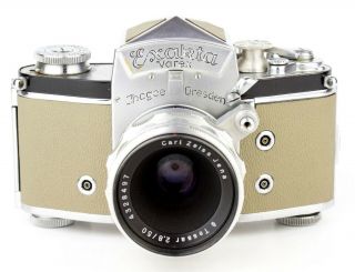 Ihagee Exakta Varex Vx Camera Lens Carl Zeiss Jena Tessar 50mm F/2.  8 Serviced