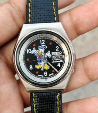 Vintage Seiko Donald Duck Cartoon Character Automatic Movement No.  6309 Watch