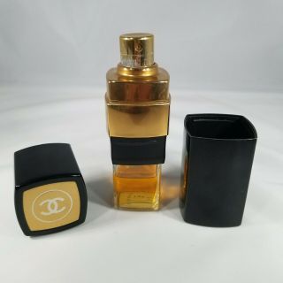 Vintage Chanel No 5 Spray Cologne Perfume 1.  7 Oz 50 Ml Black Bottle 50