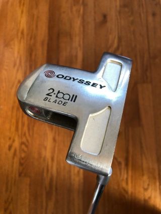 Vintage Odyssey 2 Ball Blade White Hot Putter,  35.  25 " Length.  Missing One Cover.