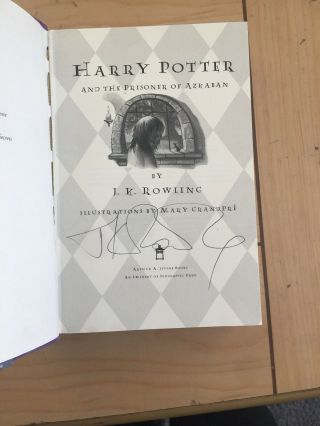 Harry Potter and the Prisoner Of Azkaban,  1st American Edition Signed JK Rowling 3