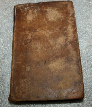 1844 American Common - School Reader Goldsbury Russell Leather Book Antique School