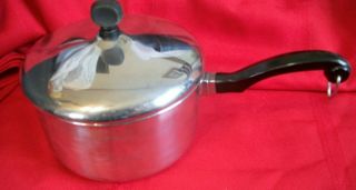 Vintage Farberware Cookware 2 Qt Pan Lid Aluminum Clad Stainless