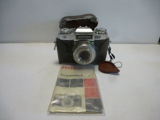 Vintage Zeiss Ikon Contaflex B Camera With 50mm F2.  8 Tessar Lens (f34)