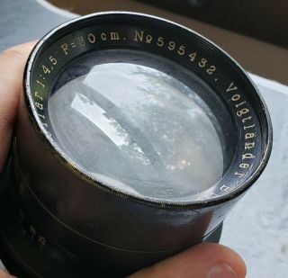 Voigtlander Braunschweig Heliar 1:4,  5 F=30cm Lens 10
