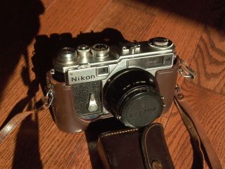 Nikon SP Nikkor - S.  c Rangefinder 5cm 1.  4 Ver4 Black w/ case bottom &Pat Pend Hood 12
