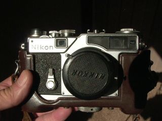 Nikon SP Nikkor - S.  c Rangefinder 5cm 1.  4 Ver4 Black w/ case bottom &Pat Pend Hood 7