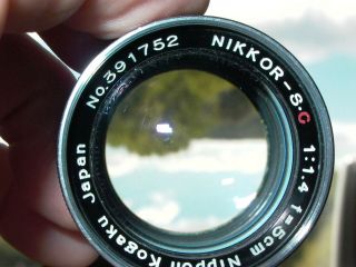 Nikon SP Nikkor - S.  c Rangefinder 5cm 1.  4 Ver4 Black w/ case bottom &Pat Pend Hood 8