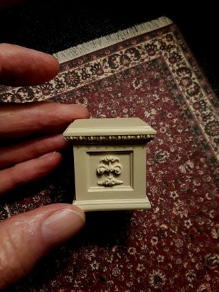 One Low Pedestal,  Crafted By Artist Jim Coates Dollhouse Miniature 1:12 Scale