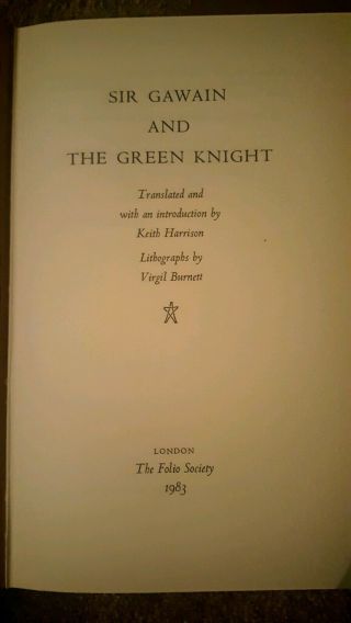 Folio Society: Sir Gawain And The Green Knight 3