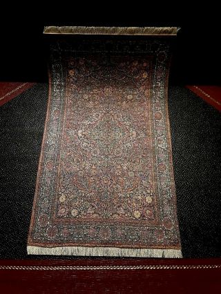 One Dollhouse Size Oriental Style Rug By Macdoc 1:12 Scale 10 3/4 " X 6 1/8 "