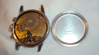 Vintage Swiss Endura Lapanouse panda dial chronograph telemeter parts repair 8