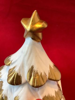 Vintage Napco Diorama Christmas Tree Santa Reindeer Carolers Planter I2 4