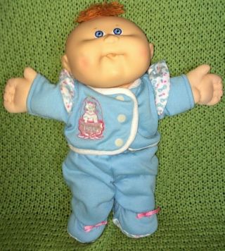 Vtg Cabbage Patch Babies Doll Bean Butt Bbb 1986 Kitty Cat Outfit Cpk Htf