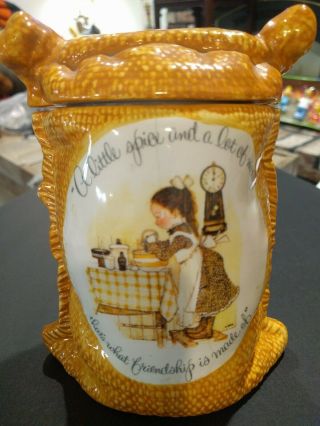 Vintage Holly Hobbie Ceramic Flour Sack Jar