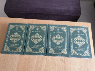 Easton Press HISTORY OF THE LORD OF THE RINGS 4 Volumes TOLKIEN Leatherbound 4