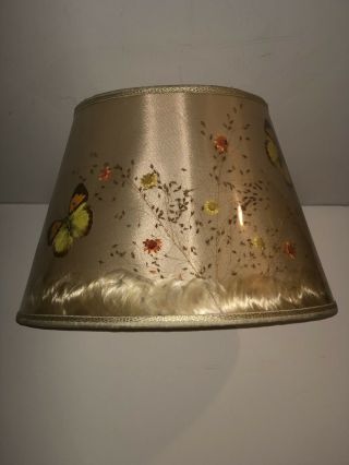 Vintage Van Briggle Pottery Butterfly Lamp Shade Clip - On To Lightbulb.