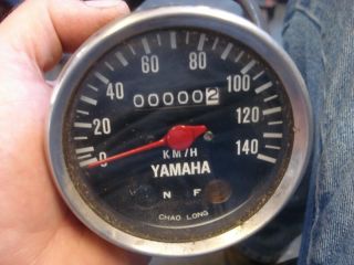 Yamaha 140 Km/h Speedometer 2 Idiot Lights 0 Miles Black 70 