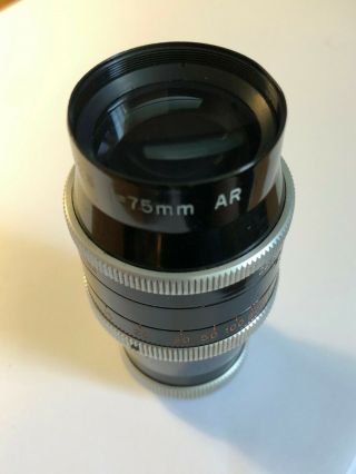 Kern - Paillard Switar H16 AR 75mm F2.  8 C - mount Bolex lens 2
