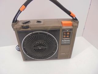 General Electric 3 - 5505 8 Track Player Portable With Strap Vintage Retro