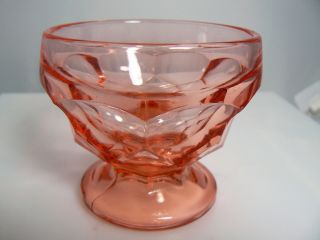 Vintage Pink Depression Glass Sherbet Ice Cream Desert Dish (w2 - 4)