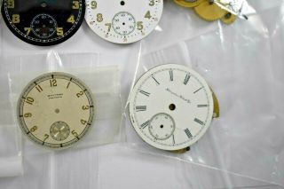 Vintage Pocket Watch Movements Elgin Illinois Waltham Rockford Hampden 8
