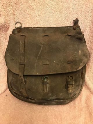 Vintage Antique Ww I 1917 U.  S.  Calvary Leather Messenger Bag Marked Us