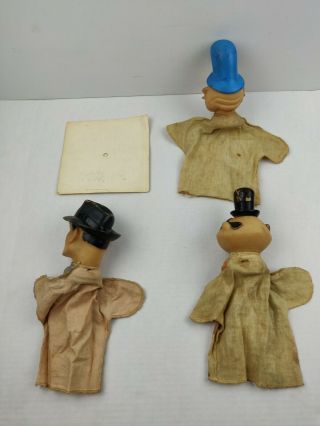VINTAGE 1961 DICK TRACY HEMLOCK HOLMES JO JITSU Hand Puppet Ideal Toy Set of 3 2