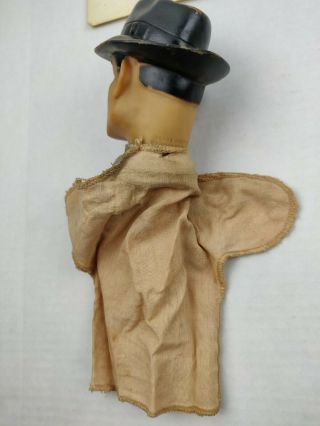 VINTAGE 1961 DICK TRACY HEMLOCK HOLMES JO JITSU Hand Puppet Ideal Toy Set of 3 4