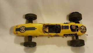 Vintage Wen - Mac Amf Lotus Indy Gas Powered Tethered Yellow Race Car -