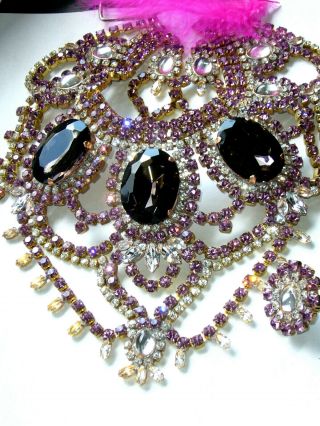 1960s Rhinestone Vintage Preciosa Necklace Demi Set Signed Bijoux M.  G K146
