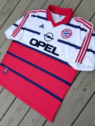 Adidas Vintage 90s Fc Bayern Munchen Bundesliga Soccer Jersey Size Xl Men 