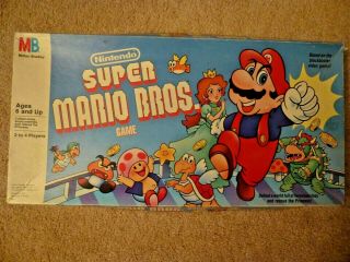 Milton Bradley Mario Bros Board Game Vintage Brothers 1988 Family Fun Toy